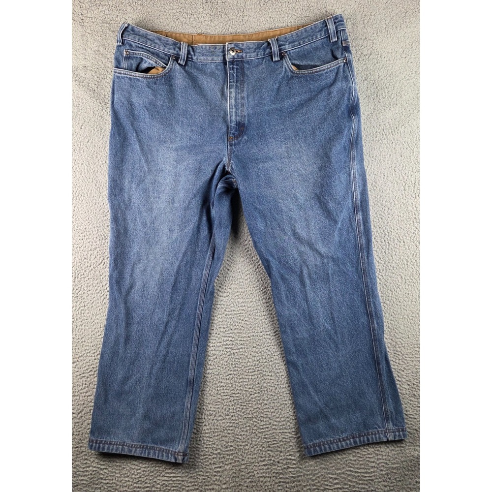 Duluth Trading Flex Ballroom Jeans Mens 46x30 (43x30) Blue Relaxed Fit Denim